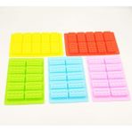 Silikon LEGO Kek Kurabiye Çikolata Dondurma Kalıbı 10'lu - 1,5 x 11 cm