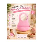 Silikon Mama Önlüğü Su Geçirmez Ayarlanabilir Bebek Önlüğü Bpa İçermeyen Geniş Cepli Beslenme Önlüğü Pembe