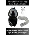 Silikon Medikal Boks Dişliği Şeffaf Kutulu Kick Boks Muay Thai Karate Judo Ağız Koruma Dişlik