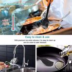Silikon Mutfak Yardımcısı, 6 Adet Silikon Spatula, Çorba Kaşığı, Fırın Fırçası, Spatula, Isıya Dayanıklı Yapışmaz, Paslanmaz Çelik