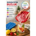 Silikon Petek Buzluk Kolay Çıkar Buz Kalıbı Esnek Bpa’sız 19X11,5 cm Buz Yapma Kalıbı - Renkli