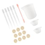 Silikon Reçine Karıştırma Aracı Kiti Derin Nozul Tasarımı, Yüksek Sıcaklık, Sıvı Kontrol Için 10 Parmak Eldiven, El Sanatları, Boyalar, Reçine Sanatı Için İdeal (19 adet araç