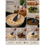 Silikon Servis Spatulası Paslanmaz Çelik Saplı Yapışmaz Tava Uyumlu TURNERB