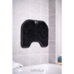 Silikon Sırt Ve Ayak Masaj Matı / Banyo&Duş İçi Kaydırmaz Taban Vantuzlu Paspas Antrasit Gri