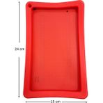 Silikon Tablet Kılıfı 15 Inc (24X15CM) Samsung Apple iPad Huvai Galaxy Tab - Kırmızı
