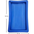 Silikon Tablet Kılıfı 15 Inc (24X15CM) Samsung Apple iPad Huvai Galaxy Tab - Mavi