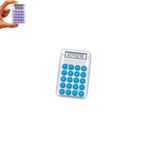 Silikon Tuşlu LCD Ekran 8 Haneli Şeffaf Mini Hesap Makinesi (EBAT: 8,5 cm x 5,4 cm) (Mavi) PRS-3353-M