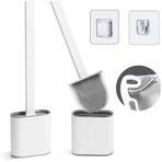 Silikon Uçlu Banyo Tuvalet Klozet Fırçası Ve Tutucu Set