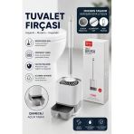 Silikon Uçlu Hazneli Tuvalet Fırçası Seti - Tuvalet Ve Klozet Temizleme Fırçası