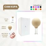 Silikon Vakumlu Cam Yüz Masaj Kupası No:1 Bej