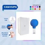 Silikon Vakumlu Cam Yüz Masaj Kupası No:1 Mavi