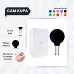 Silikon Vakumlu Cam Yüz Masaj Kupası No:1 Siyah