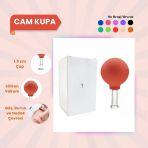Silikon Vakumlu Cam Yüz Masaj Kupası No:1 Turuncu