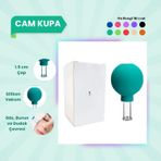 Silikon Vakumlu Cam Yüz Masaj Kupası No:1 Yeşil
