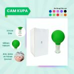 Silikon Vakumlu Cam Yüz Masaj Kupası No:2 Açık Yeşil