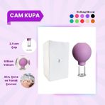 Silikon Vakumlu Cam Yüz Masaj Kupası No:2 Mor