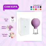 Silikon Vakumlu Cam Yüz Masaj Kupası No:3 Mor