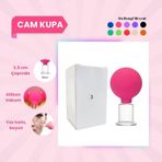 Silikon Vakumlu Cam Yüz Masaj Kupası No:3 Pembe