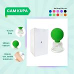 Silikon Vakumlu Cam Yüz Masaj Kupası No:4 Açık Yeşil