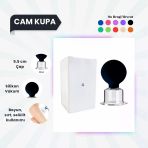 Silikon Vakumlu Cam Yüz Masaj Kupası No:4 Siyah