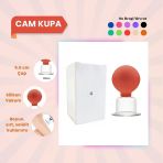 Silikon Vakumlu Cam Yüz Masaj Kupası No:4 Turuncu