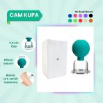 Silikon Vakumlu Cam Yüz Masaj Kupası No:4 Yeşil