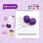 Silikon Vakumlu Mika Yüz Masaj Kupası 2'li Set Koyu Mor