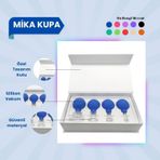 Silikon Vakumlu Mika Yüz Masaj Kupası 4'lü Set Mavi