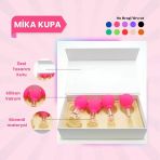 Silikon Vakumlu Mika Yüz Masaj Kupası 4'lü Set Pembe
