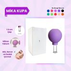 Silikon Vakumlu Mika Yüz Masaj Kupası No:1 Koyu Mor
