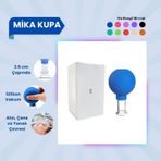Silikon Vakumlu Mika Yüz Masaj Kupası No:2 Mavi