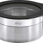 Silikon ve Cam Kapaklı Saklama Kabı Paslanmaz Çelik 0,7 Lt