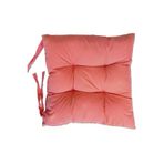 Silikonlu Dekoratif Baglanabilir Pofuduk Sandalye Minderi, 40X40cm, Bagcikli, Pembe