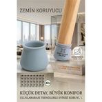 Silikonlu Sandalye Ayak Koruyucu – Sessiz Çiziksiz Kullanım, 40’Lı Set Gri 723002