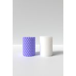 Silindir Bubble Mum Silikon Kalıp - Dekoratif Bubble Mum Kalıbı 8.7 x 6.2 cm - Beyaz - Adet