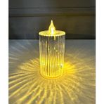 Silindir Model Pilli LED Mum 13 cm - Şeffaf