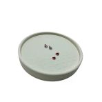 Silindir Model Süet Kumaş 20/20 Cm Batırmalı Krem Küpe-Piercing Tablası