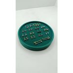 Silindir Model Süet Kumaş 20/20 Cm Batırmalı Yeşil Küpe-Piercing Tablası