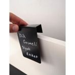 Silinebilir Karatahta Siyah Etiket Ürün Fiyat Etiketi Dik Geçme 18MM - 20MM Kalınlık Asılabilir Takılabilir Etiket Dekoratif Vitrin Raf Etiketi - 10 Adet - 10x7 cm (Dikey)