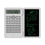 Silinebilir Yazı Tahtalı Bilimsel Hesap Makinesi 240 Fonksiyonlu 2 Satır LCD Ekran Katlanabilir Finansal Matematik Hesap Makinesi Orta Lise Üniversite Öğrencileri için Okul Malzemeleri Beyaz