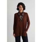 Silk and Cashmere Kahverengi Zoe İpek Kaşmir Tunik