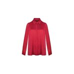 Silk And Cashmere Koyu Fuşya Saf Ipek Audrey Uzun Kollu Gömlek, Koyu Fuşya, S
