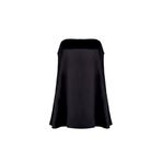 Silk And Cashmere Siyah Luna Saf Ipek Straplez Bluz,Siyah,M
