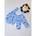 Silk & Blue Mavi Bebek Pijama Takımı
