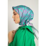 Silk Home 11391-09 Mint Yeşili Desenli Tivil İpek Eşarp
