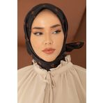Silk Home 11392-24 Siyah-Taba Desenli Sura İpek Eşarp
