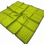 Silk Home 11393-97 Neon Yeşil Monogram Desenli Tivil İpek Eşarp