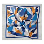 Silk Home 11398-40 Kot Mavisi Desenli Sura İpek Eşarp