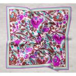 Silk Home 11405-23 Kahve-Mor Desenli Tivil İpek Eşarp