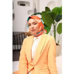 Silk Home 11408-38 Pembe-Pudra Çiçek Desen Tivil İpek Eşarp
